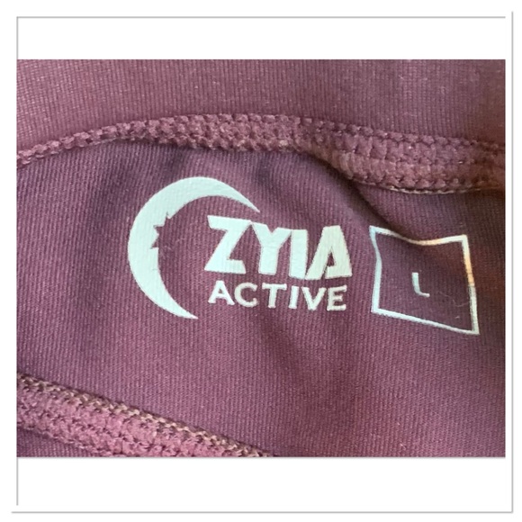 Zyia Active Unwind Joggers Pull On Drawstring Waist Burgundy Size Large - Picture 5 of 6